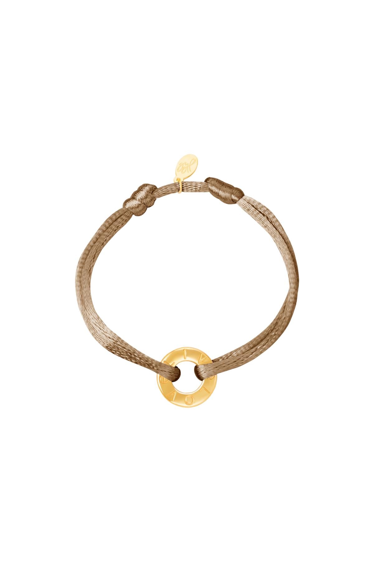 Koordarmband Love Beige - goud