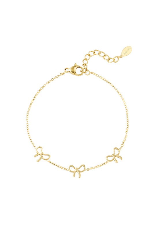 Armband Charming Bows - goud