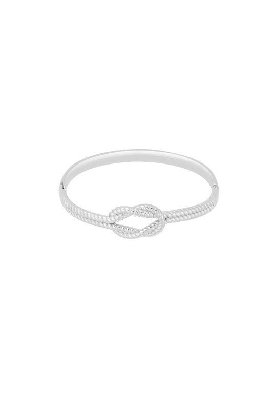 Bangle armband Knot - zilver