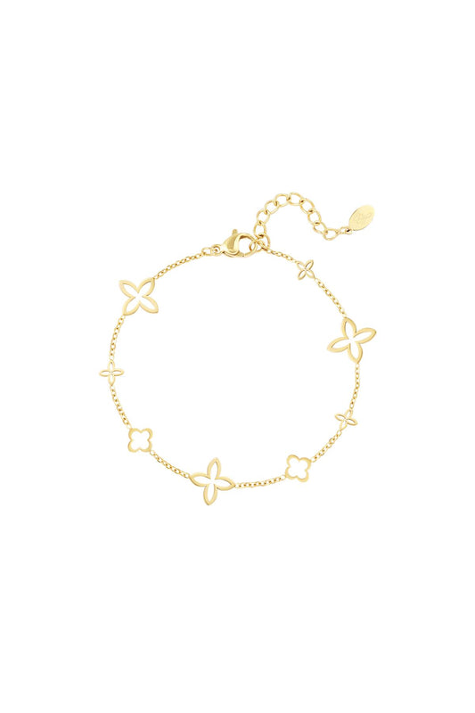Armband Open Clover - goud