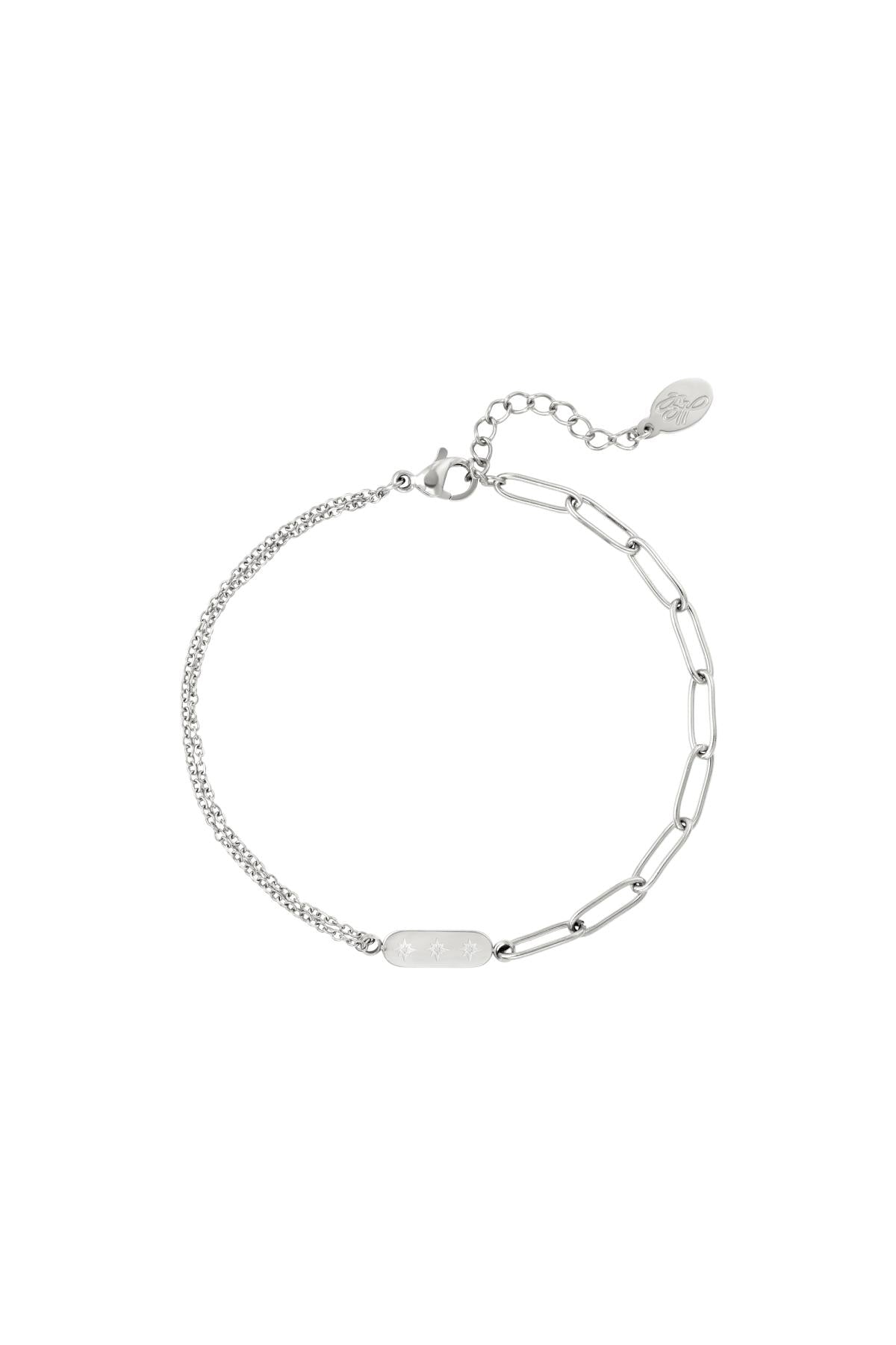 Armband Double Chain - zilver