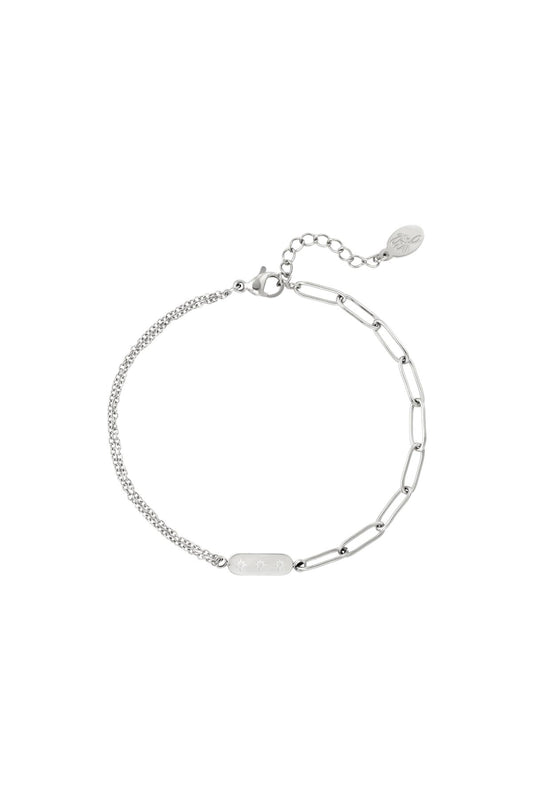 Armband Double Chain - zilver