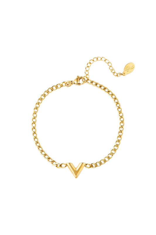 Armband Iconic V - goud