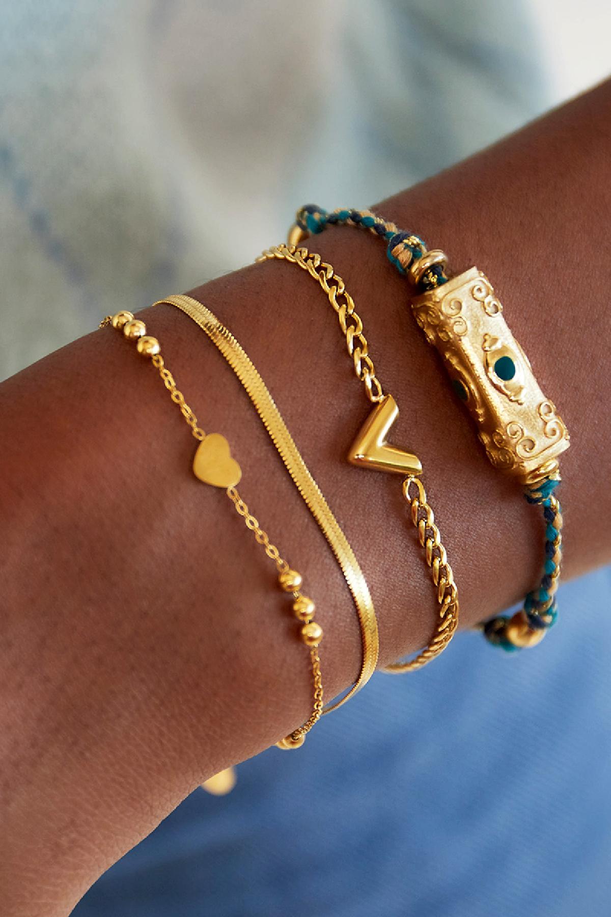 Armband Iconic V - goud