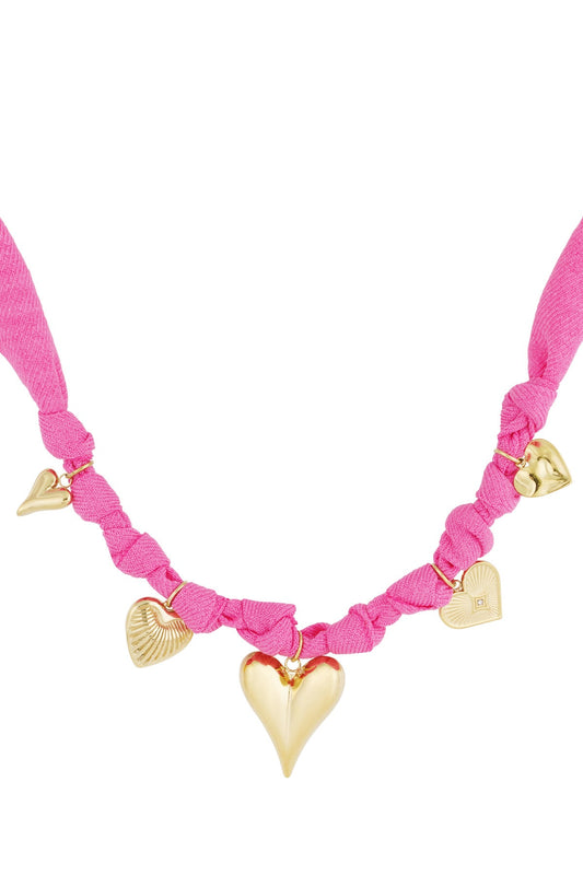 Ketting Color Bliss Pink - goud