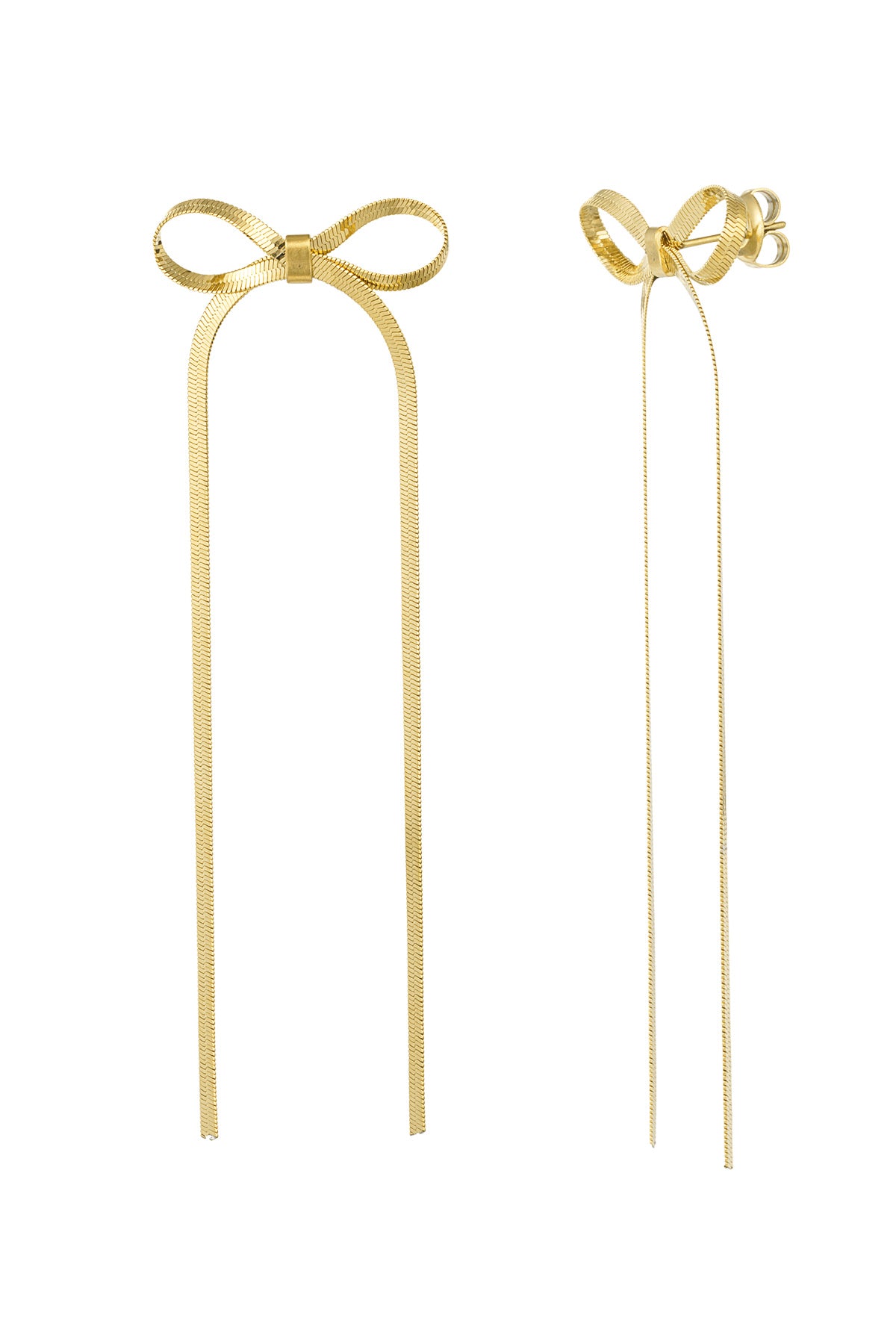Oorbellen Long Bow - goud