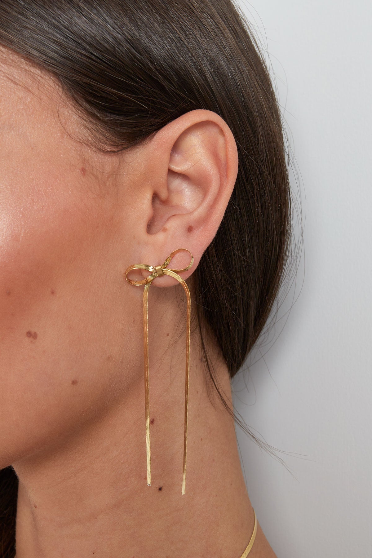 Oorbellen Long Bow - goud